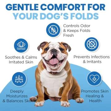 Dog Wrinkle Cream & Wipes Bundle - Wrinkle Wipes for Dogs (100 Count) and Dog Wrinkle Paste Cream - Bulldog Wrinkle Care Kit - Cleans, Soothes, Moisturizes - For French Bulldogs, Pugs, & Wrinkly Breed