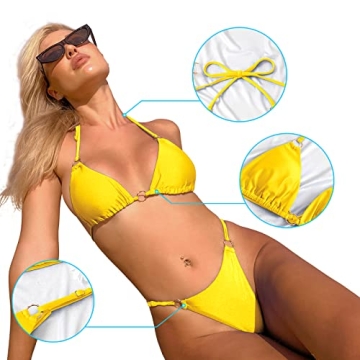 MIKETAI Sexy 2 Piece Bikini Spaghetti Strap Swimwear