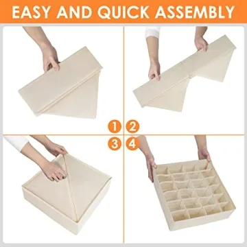 6 Pack Drawer Organizer Set for Socks and Undergarments