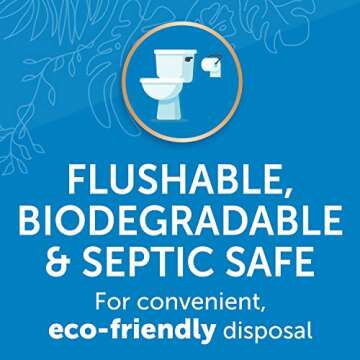 FitRight Fresh Start Flushable & Biodegradable Personal Cleansing Wipes, 192 Wipes (48 Wipes, 4 Packs), for Urinary Incontinence with The Odor-Control Power of ARM & HAMMER Baking Soda