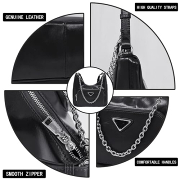 KENOFAR Stylish Genuine Leather Shoulder Bag for Women