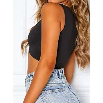 Women Y2K Black Corset Crop Top for Festivals and Parties