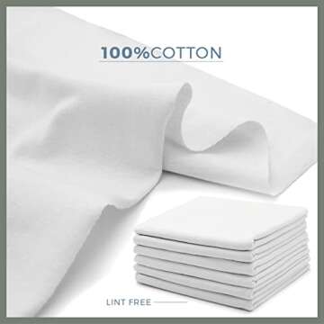 VALENGO Lint Free Cotton Cleaning Rags - 28 Pack