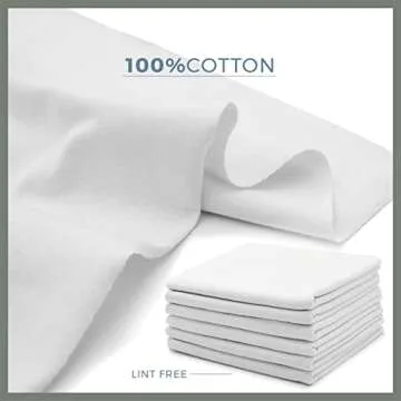 VALENGO Lint Free Cotton Cleaning Rags - 28 Pack