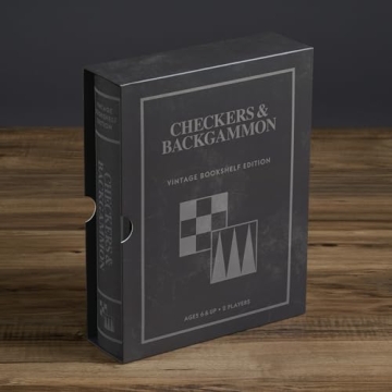 Checkers and Backgammon Vintage Bookshelf Edition