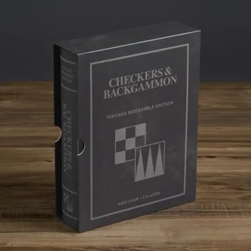 Checkers and Backgammon Vintage Bookshelf Edition