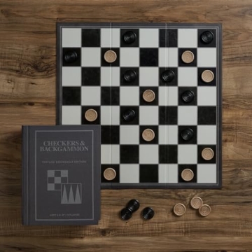 Checkers and Backgammon Vintage Bookshelf Edition