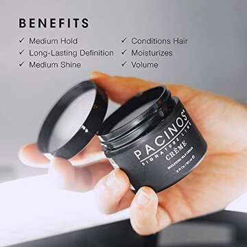 Pacinos Creme Hair Sculpting Wax Cream - Water Soluble Medium Shine Styling Cream