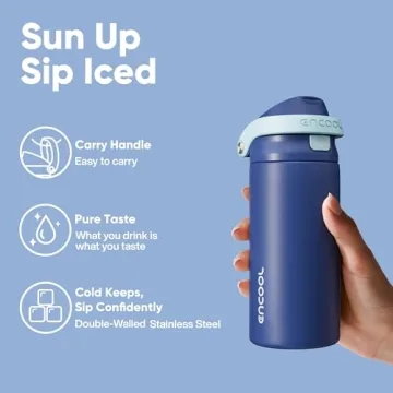 Encool SwiftSip Insulated Water Bottle - Keep Drinks Fresh