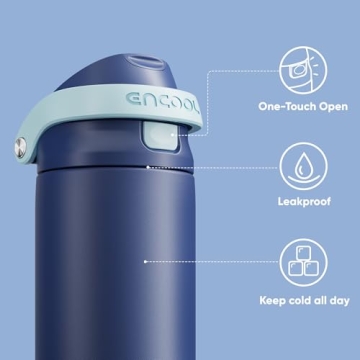 Encool SwiftSip Insulated Water Bottle - Keep Drinks Fresh
