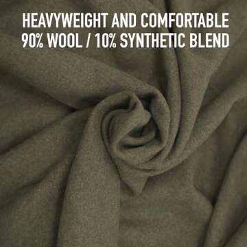 Rothco European Surplus Style Wool Blanket - Premium Comfort and Warmth