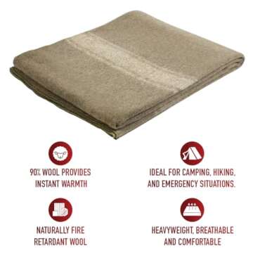 Rothco European Surplus Wool Blanket - Ultimate Comfort