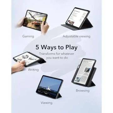 ESR iPad Air Case M2 2024 with Pencil Holder & Stand