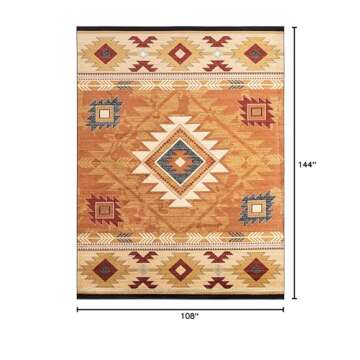 Rugs.com Pioneer Collection Rug – 9' x 12' Brick Medium-Pile Rug Perfect for Living Rooms, Large Dining Rooms, Open Floorplans