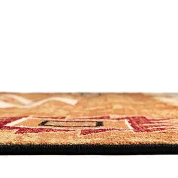 Rugs.com Pioneer Collection Rug – 9' x 12' Brick Medium-Pile Rug Perfect for Living Rooms, Large Dining Rooms, Open Floorplans
