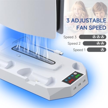 PS5 Cooling Station with Dual Charging & Turbo Fan