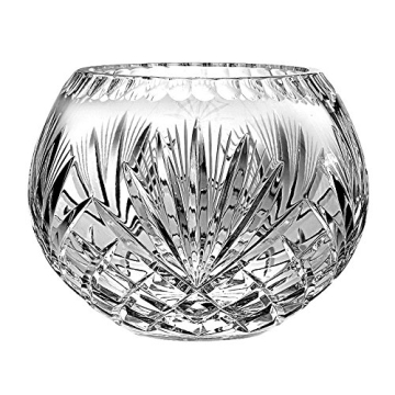 Elegant Barski Hand Cut Crystal Rose Bowl - 8 Inches