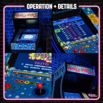 Bubble Bobble Mini Arcade - Authentic Wooden Replica 1/4 Scale