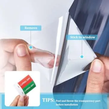 Coavas Window Privacy Film One Way, See Out Not in Windows Tint for Home, Mirror Reflective Blocking Sun Heat Glass Coverings UV Static Cling, 17.5x78.7 Inch