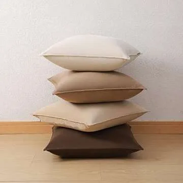 WEMEON Velvet Throw Pillow Covers 18x18 Set of 4,Solid Color Pillows Soft Decorative Square Couch Pi...