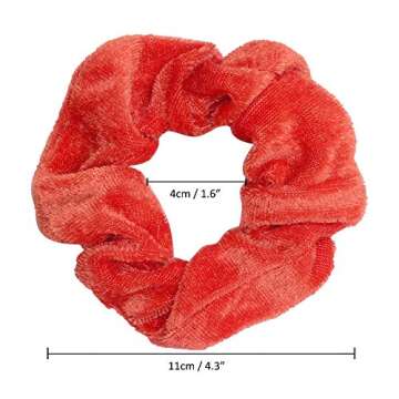Homerove 60pcs Hair Scrunchies, Velvet Elastic Hair Bands, Scrunchy Colorful Hair Ties Hair Ropes for Women or Girls Hair Accessories ¨C 60 Assorted Colors Scrunchies