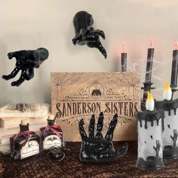 Halloween Decorations,3-Pack Wall Sculptures Horror Deco Hands,Fake Hand Halloween Decor Prop for Gothic Wall Decorations, Halloween Scary Atmosphere Decorations Indoor