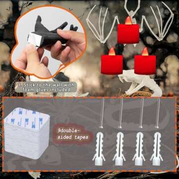 Halloween Decorations,3-Pack Wall Sculptures Horror Deco Hands,Fake Hand Halloween Decor Prop for Gothic Wall Decorations, Halloween Scary Atmosphere Decorations Indoor