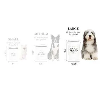 Harry Barker Bon Chien Dog Food Storage Canisters for 40lbs