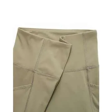 CRZ YOGA Womens Brushed Naked Feeling Workout Leggings 25" - High Waisted Gym Athletic Tummy Control Yoga Pants with Pockets Mountain Olive Small