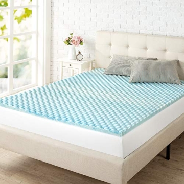 Revolutionize Your Sleep with the ZINUS 1.5 Inch Swirl Gel Cooling Memory Foam Mattress Topper