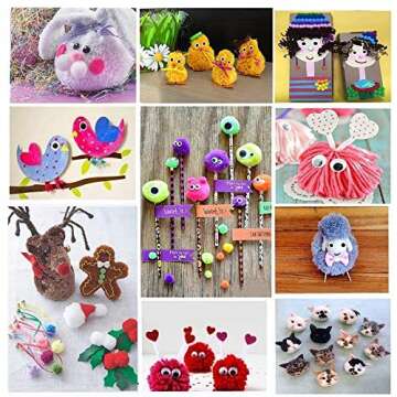 Pom Pom Maker, 4 Sizes Pompom Maker Tool Set for Fluff Ball Weave DIY Wool Yarn Knitting Craft Proje...