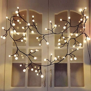 Curtain Lights Indoor Outdoor, 8.3ft 8 Modes 72 Led Globe String Lights Plug in, Window Lights for P...
