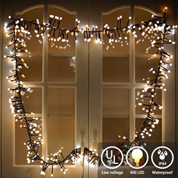 Curtain Lights Indoor Outdoor 8.3ft 72 LED Globe String Lights