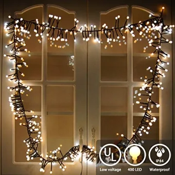 Curtain Lights Indoor Outdoor 8.3ft 72 LED Globe String Lights