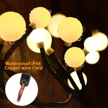 Curtain Lights Indoor Outdoor 8.3ft 72 LED Globe String Lights