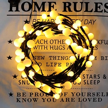 Curtain Lights Indoor Outdoor 8.3ft 72 LED Globe String Lights