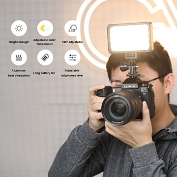 GVM Bicolor Camera Light with Magnetic Soft Diffuser