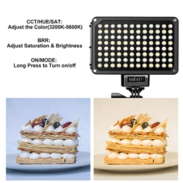 GVM Bicolor Camera Light with Magnetic Soft Diffuser