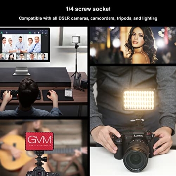 GVM Bicolor Camera Light with Magnetic Soft Diffuser