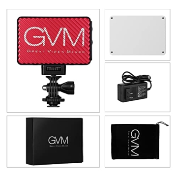 GVM Bicolor Camera Light with Magnetic Soft Diffuser