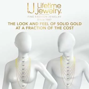 LIFETIME JEWELRY Gold Rope Chain 24k Necklace for All