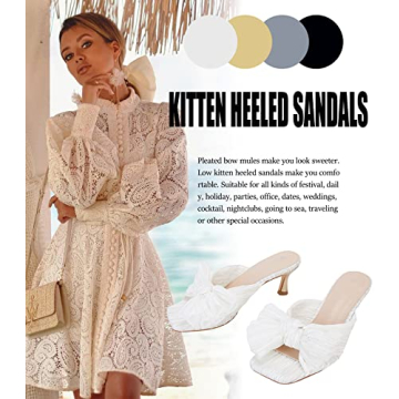 Coutgo Bow Heeled Sandals - Comfortable & Stylish Attire