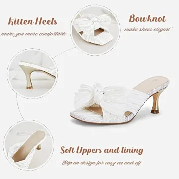 Coutgo Bow Heeled Sandals - Comfortable & Stylish Attire