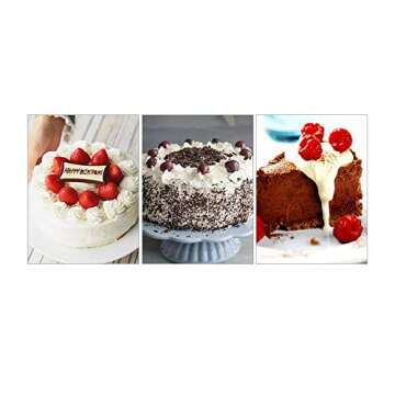 3 Pieces Plastics Dough Scraper Cake Cream Icing Spatula Cake Scraper Smoother Tool Set Smooth Jagged Edge Spatulas for Fondant Pastries,Blue