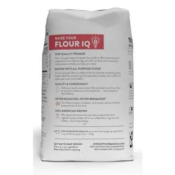 King Arthur, 100% Organic All-Purpose Flour Unbleached, Non-GMO Project Verified, No Preservatives, 2 Pounds (Pack of 12)
