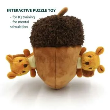 Interactive Squeaky Plush Hide and Seek Squirrel Toy