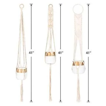 TIMEYARD Handmade Macrame Plant Hangers for Stylish Decor