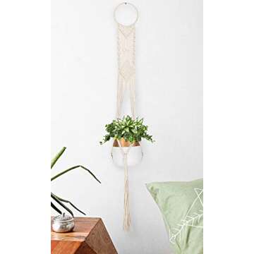 TIMEYARD Macrame Plant Hangers 3 Different Pack - Handmade Indoor Hanging Planter Plant Holder - Modern Boho Home Decor