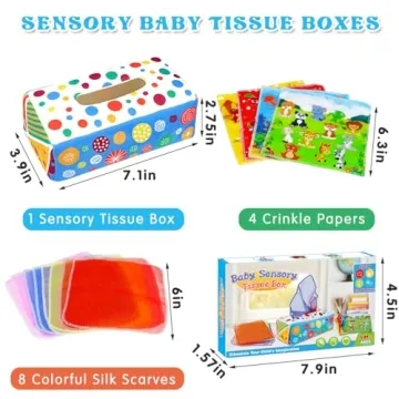 Aiduy Baby Tissue Box Toys for 6 to 12 Months