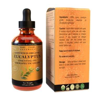Organic Eucalyptus Essential Oil 4 oz for Aromatherapy